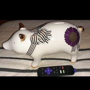 HENRI BENDEL RARE LARGE PIGGY BANK WITH FLAW